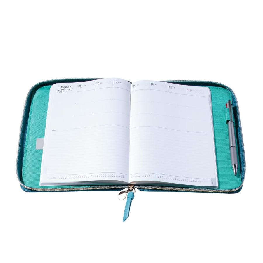 EDiT 手帳カバー 週間ノート用 セミA5ダイアリーカバー ポール&ジョー  ハイド・アンド・シーク ラウンドジップ ペンホルダー付き カードポケット付き | PAUL&JOE | 05