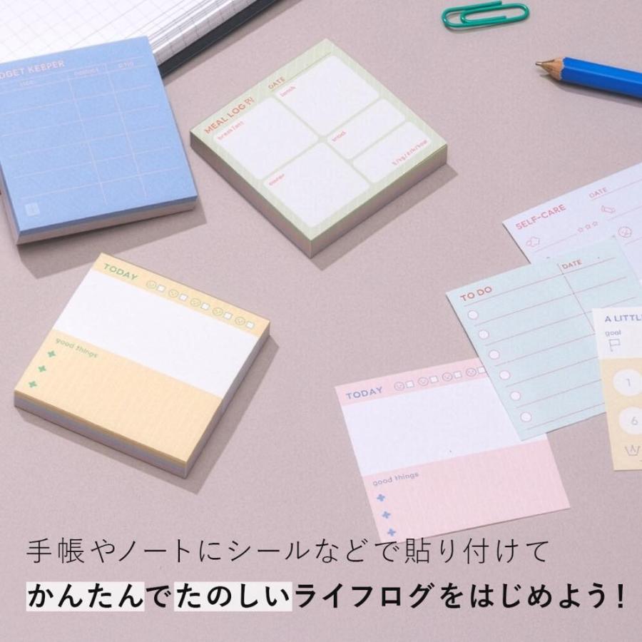 マークス ファンログ ライフログ用メモパッド 文房具 かわいい おしゃれ 手帳デコ マークスのログダイアリー 貼るメモ メモ帳 90枚綴り funlog |  | 01