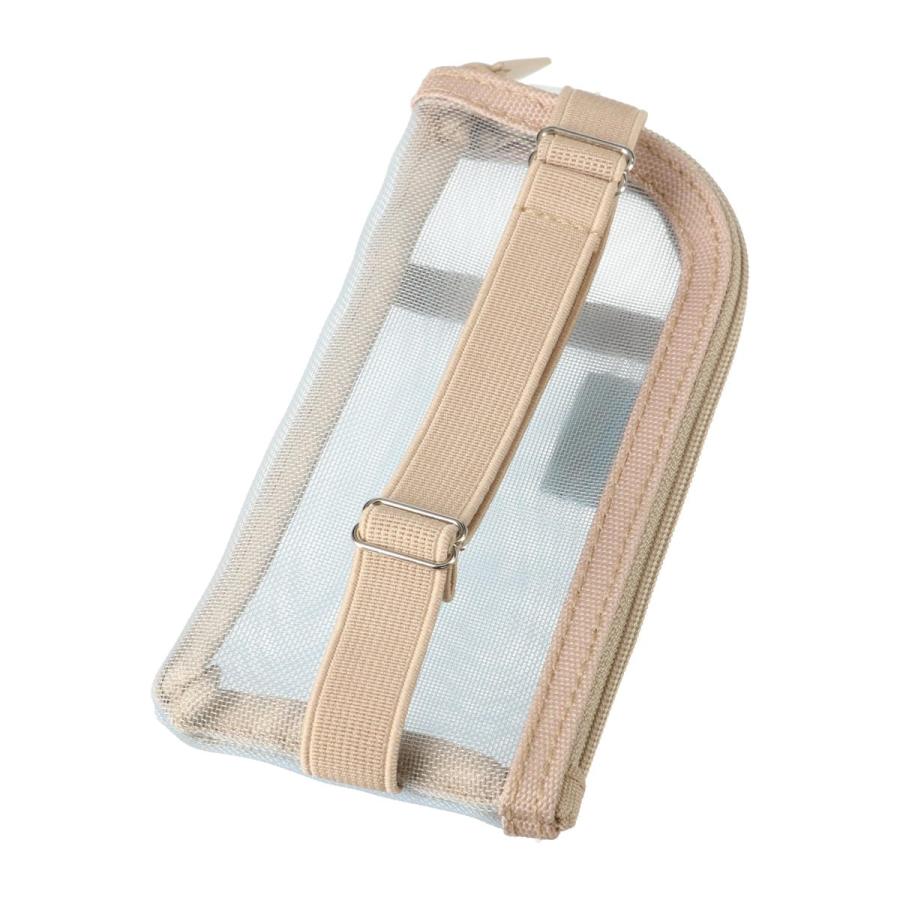 ファンログ 手帳デコ バンド付きメッシュポーチ 文房具 かわいい おしゃれ お道具箱 ポーチ 筆箱 ペンケース ブルー グレー パープル シンプル マークス 推し活 | MARK'S | 06