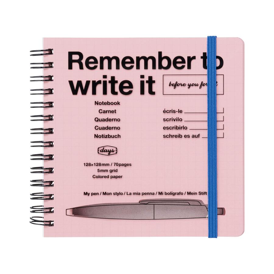 マークスタイル・デイズ 方眼ノート・スクエア ミニノート 128×128mm 5mmグリッド Wリング PVCカバー コンパクト おしゃれ ゴムバンド付き 持ち歩き | MARK'S | 04