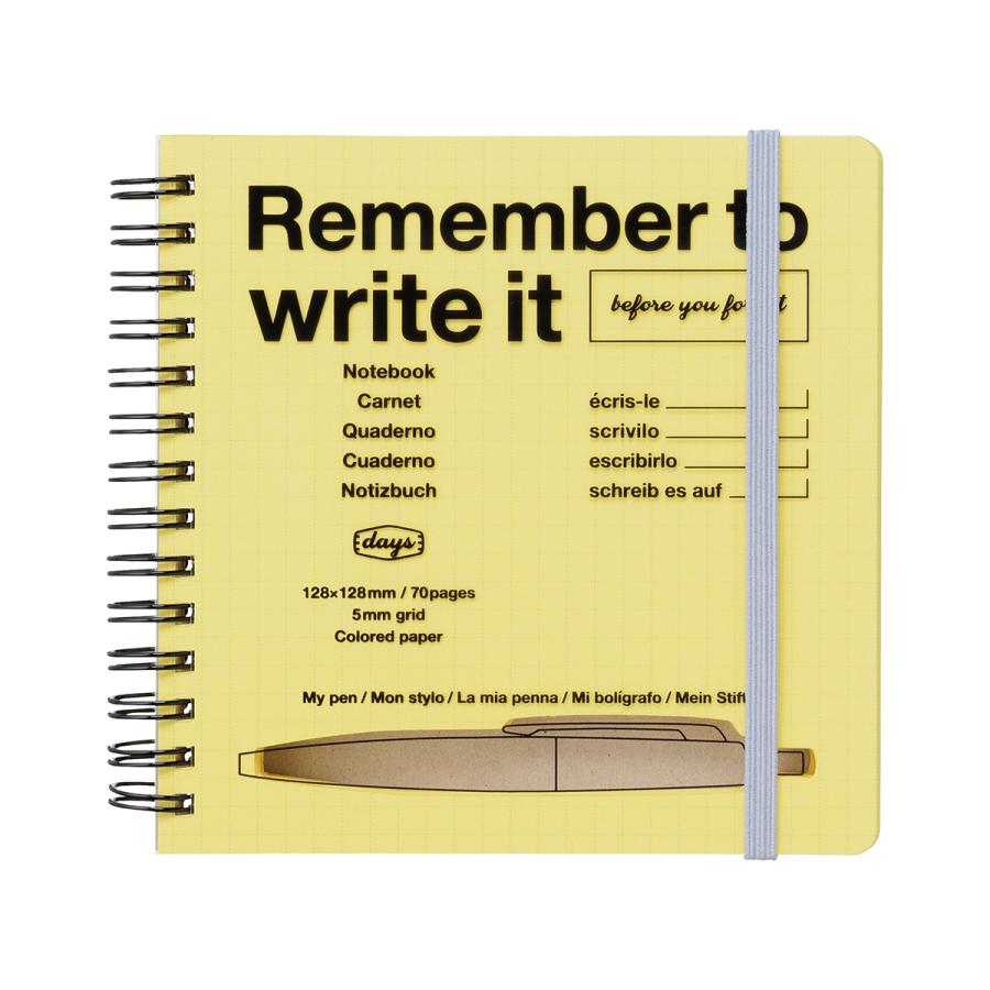 マークスタイル・デイズ 方眼ノート・スクエア ミニノート 128×128mm 5mmグリッド Wリング PVCカバー コンパクト おしゃれ ゴムバンド付き 持ち歩き | MARK'S | 06
