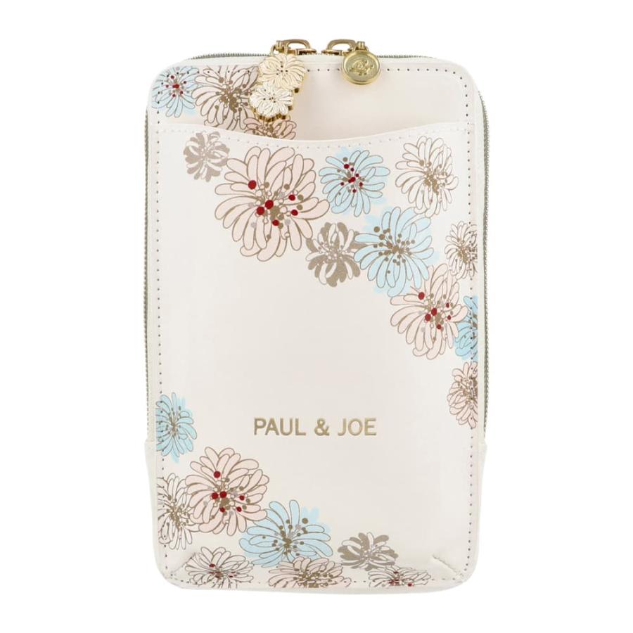 Paul&amp;Joe(ポール&amp;ジョー) ショルダーバッグ ベージュ×白×マルチ フラワー PAUL&JOE ACCESSOIRES ショルダーバッグ PJA-B1122[品番：EGLB0000041