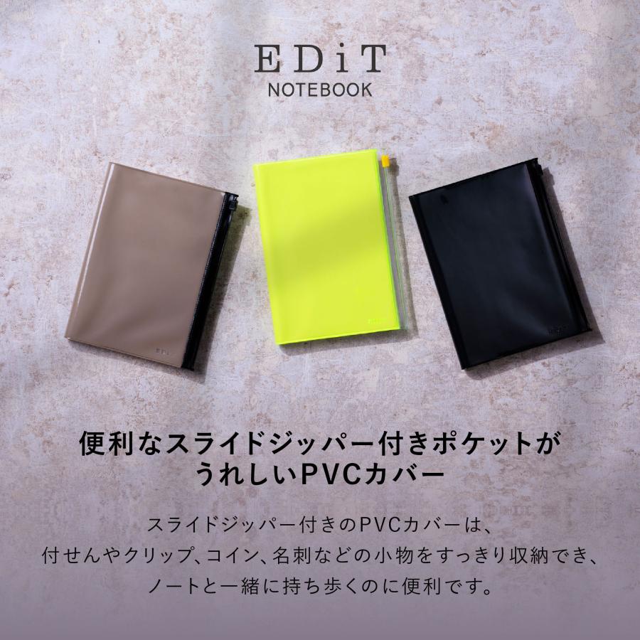 手帳用紙を使った小さな方眼ノート・B7・PVCカバー付き 日記帳 メモ帳 YOSHIKI OKAMURA 岡村芳樹 EDiT マークス おしゃれ かわいい ギフト プレゼント | MARK'S | 16