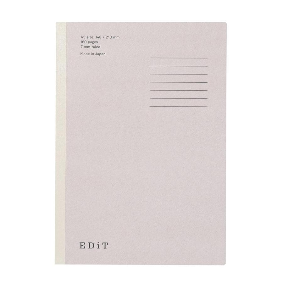 EDiT マークス 手帳用紙を使ったノート・A5・160ページ 5mm方眼罫 7mm横罫 無地 切り離せる 薄い 軽い 薄型 軽量 思考ノート 会議 記録 スケッチ シンプル | MARK'S | 02