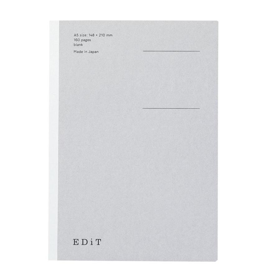 EDiT マークス 手帳用紙を使ったノート・A5・160ページ 5mm方眼罫 7mm横罫 無地 切り離せる 薄い 軽い 薄型 軽量 思考ノート 会議 記録 スケッチ シンプル | MARK'S | 03