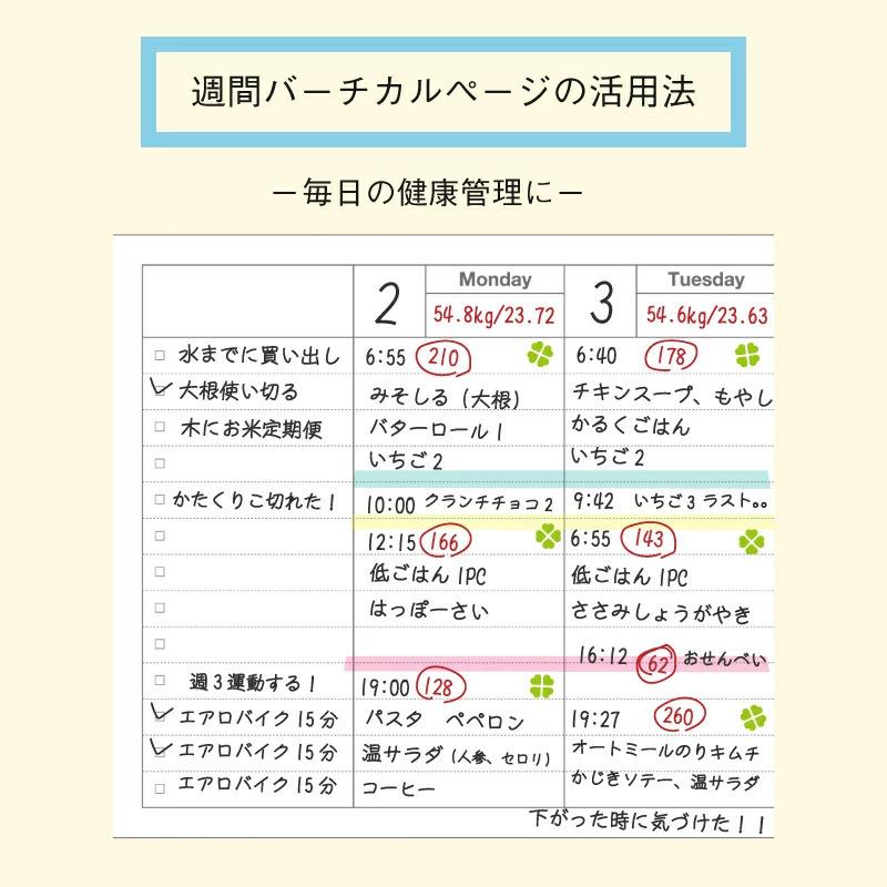 マークス 手帳 スケジュール帳 日付フリー 週間バーチカル A6変型 日付フリー・ウィークリースケジュール 120ページ 58週分 TODO管理 Wリング コンパクト | MARK'S | 15