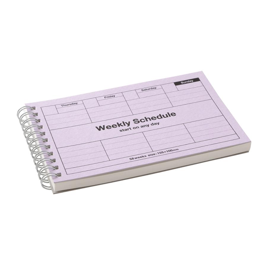 マークス 手帳 スケジュール帳 日付フリー 週間バーチカル A6変型 日付フリー・ウィークリースケジュール 120ページ 58週分 TODO管理 Wリング コンパクト | MARK'S | 03