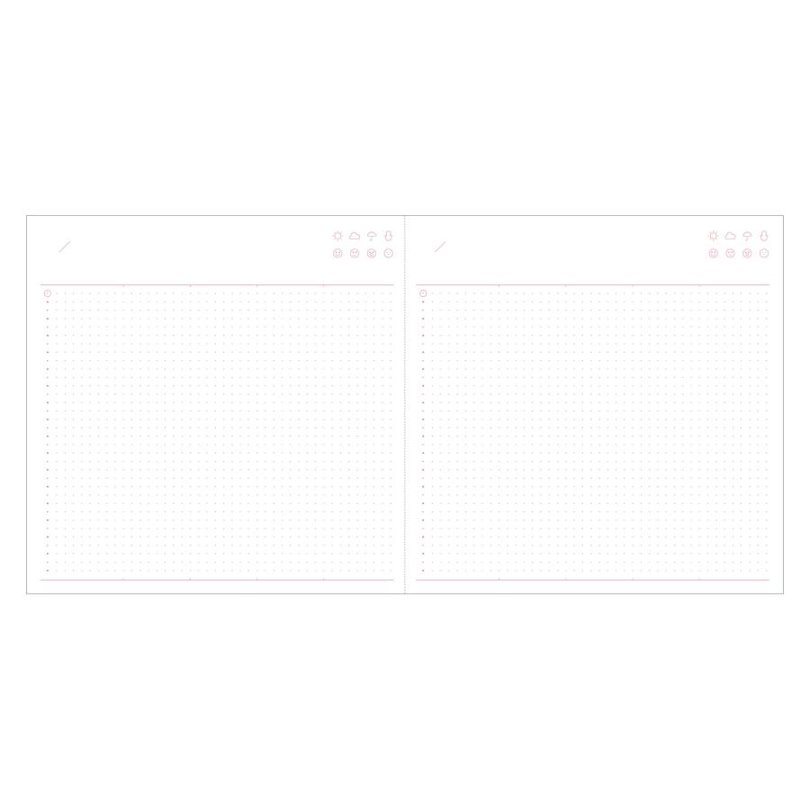 ファンログ 日記帳 日付フリー デイリー ライフログ 手帳デコ スケジュール帳 日付無し マークスのログダイアリー | MARK'S | 16