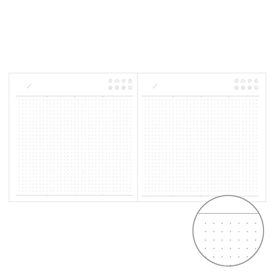 ファンログ マークスのログダイアリー・日付フリー・デイリー・ポケット ライフログ 日記帳 手帳デコ スケジュール帳 １日１ページ 日付無し パステルカラー | MARK'S | 08