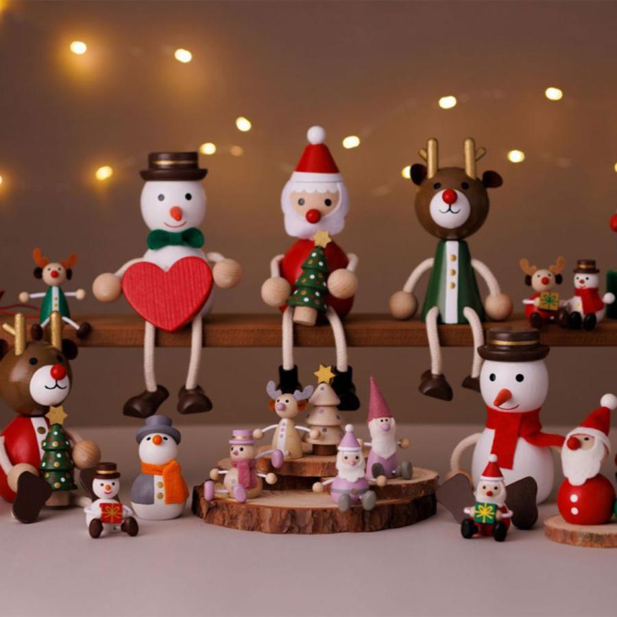 レスニー 人形 木 動物 チェコ 飾り インテリア 雑貨 東欧 クリスマス X'mas ハラチキ サンタ 雪だるま トナカイ トムテ かわいい プレゼント マークス | MARK'S | 09