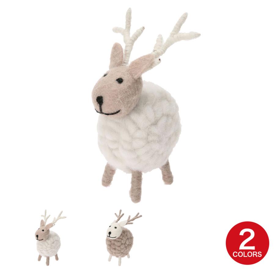 【30％OFF・旧モデル】モコモコアニマル・トナカイ クリスマス X'mas 飾り 雑貨 インテリア　かわいい  マークス | MARK'S