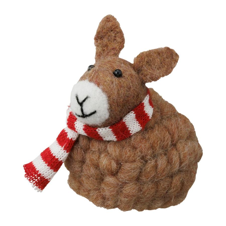 モコモコアニマル・ウサギ クリスマス 飾り 雑貨 インテリア 飾り置物 プチギフト うさぎ ラビット マークス X'mas かわいい プレゼント | MARK'S | 03