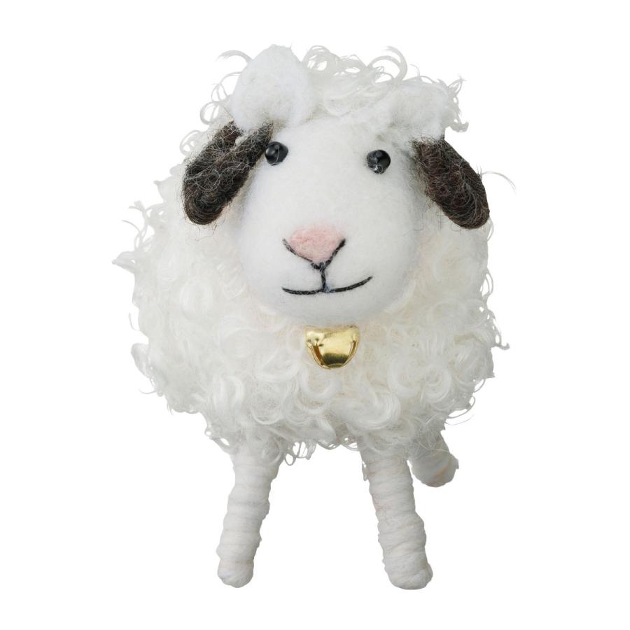 モコモコアニマル・ふわふわヒツジ クリスマス 飾り 雑貨 インテリア 飾り置物 プチギフト ヒツジ マークス かわいい プレゼント X'mas | MARK'S | 01