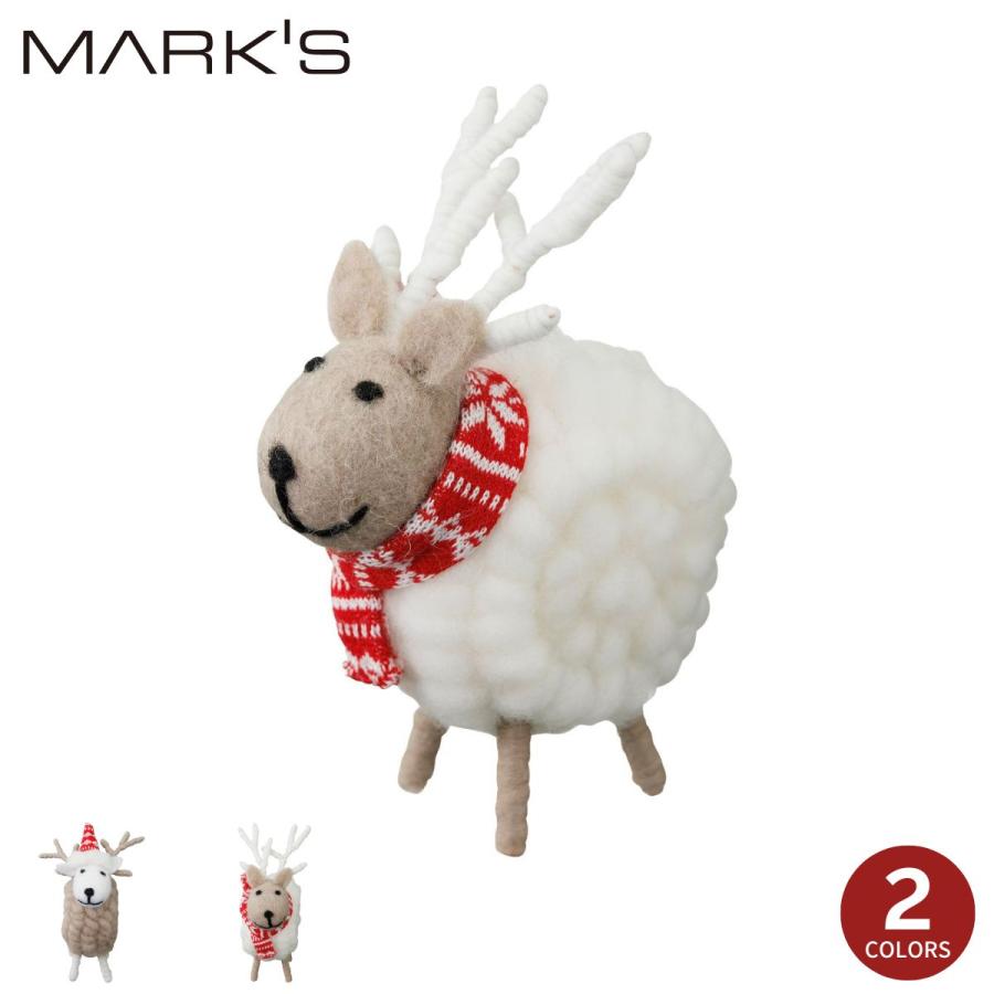 モコモコアニマル・トナカイ クリスマス 飾り 雑貨 インテリア 飾り置物 プチギフト トナカイ マークス かわいい X'mas プレゼント | MARK'S