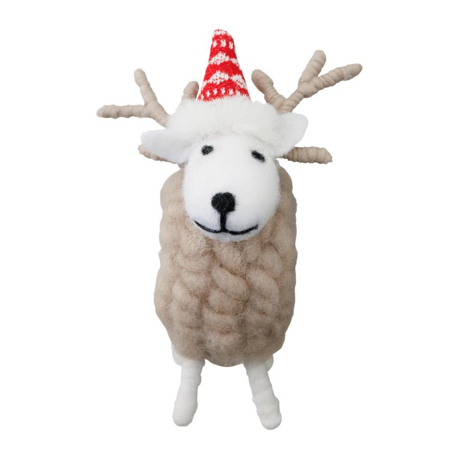 モコモコアニマル・トナカイ クリスマス 飾り 雑貨 インテリア 飾り置物 プチギフト トナカイ マークス かわいい X'mas プレゼント | MARK'S | 02