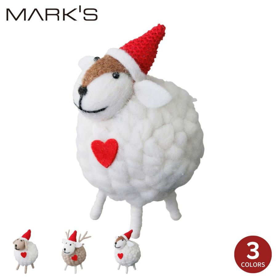 モコモコアニマル・オトナ クリスマス 飾り 雑貨 インテリア 飾り置物 プチギフト ヒツジ トナカイ シカ マークス かわいい X'mas プレゼント | MARK'S