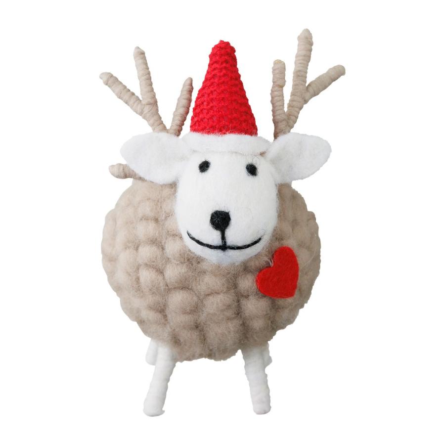 モコモコアニマル・オトナ クリスマス 飾り 雑貨 インテリア 飾り置物 プチギフト ヒツジ トナカイ シカ マークス かわいい X'mas プレゼント | MARK'S | 02