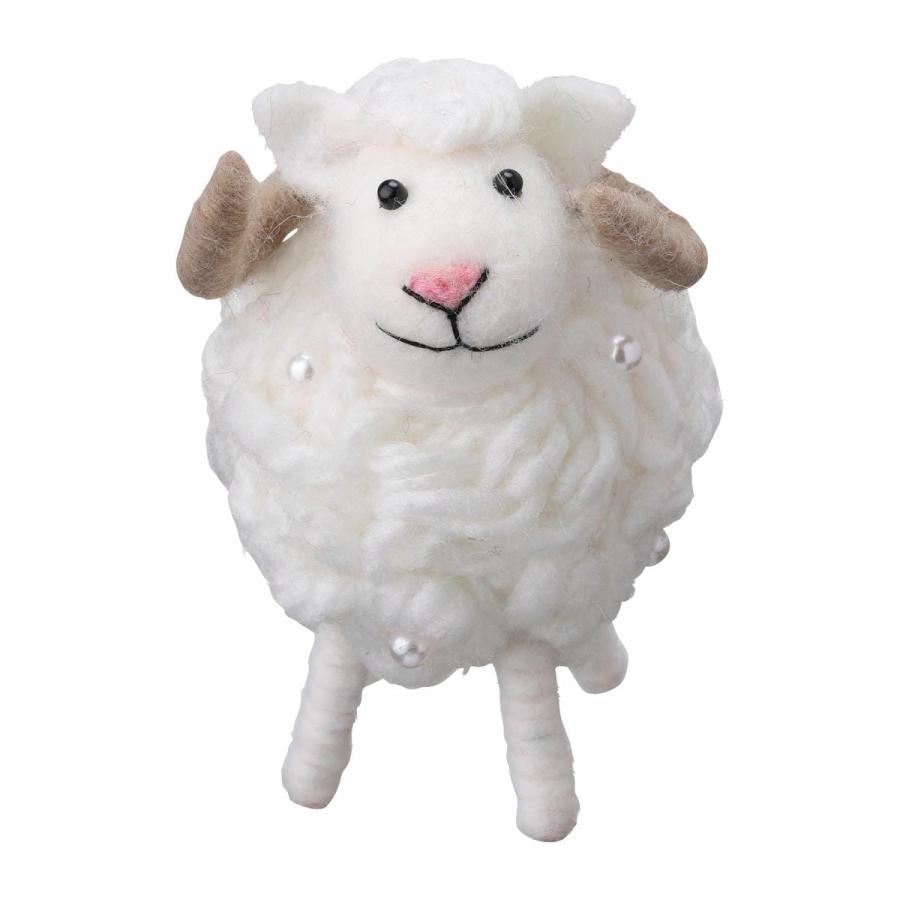 モコモコアニマル・パールヒツジ マークスクリスマス X'mas インテリア雑貨 プレゼント ギフト かわいい おしゃれ | MARK'S | 01