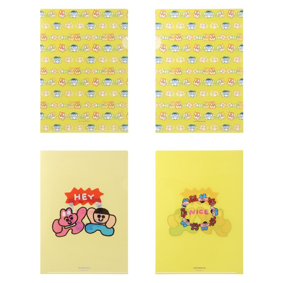 マイトパルタ クリアファイル・A4 maitoparta ドキュメントファイル 書類整理 ポップ 2枚セット かわいい クリアホルダー ファイル マークス | MARK'S | 06
