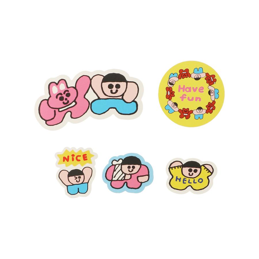 マイトパルタ ステッカーセット maitoparta シール ウサギ 少年 クマ 地球 かわいい デコ マークス | MARK'S | 04