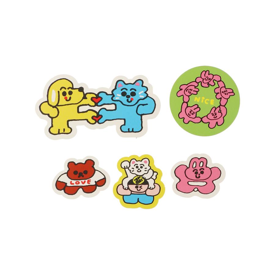 マイトパルタ ステッカーセット maitoparta シール ウサギ 少年 クマ 地球 かわいい デコ マークス | MARK'S | 05