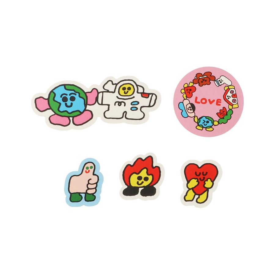 マイトパルタ ステッカーセット maitoparta シール ウサギ 少年 クマ 地球 かわいい デコ マークス | MARK'S | 06