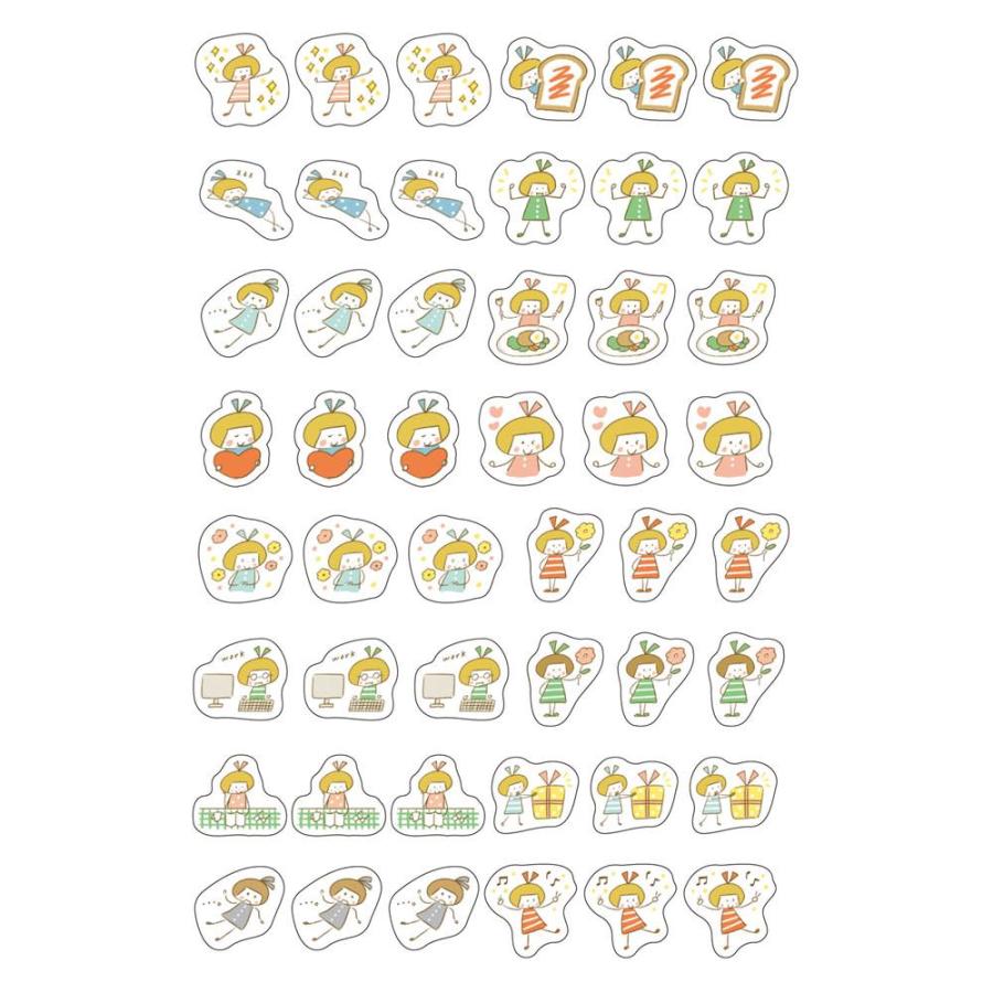 水性ペンで書けるマスキングテープ・フレーク リンちゃん シール ステッカー 雑貨 文具 手帳デコ かわいい 「マステ」 mizutama マークス | MARK'S | 01