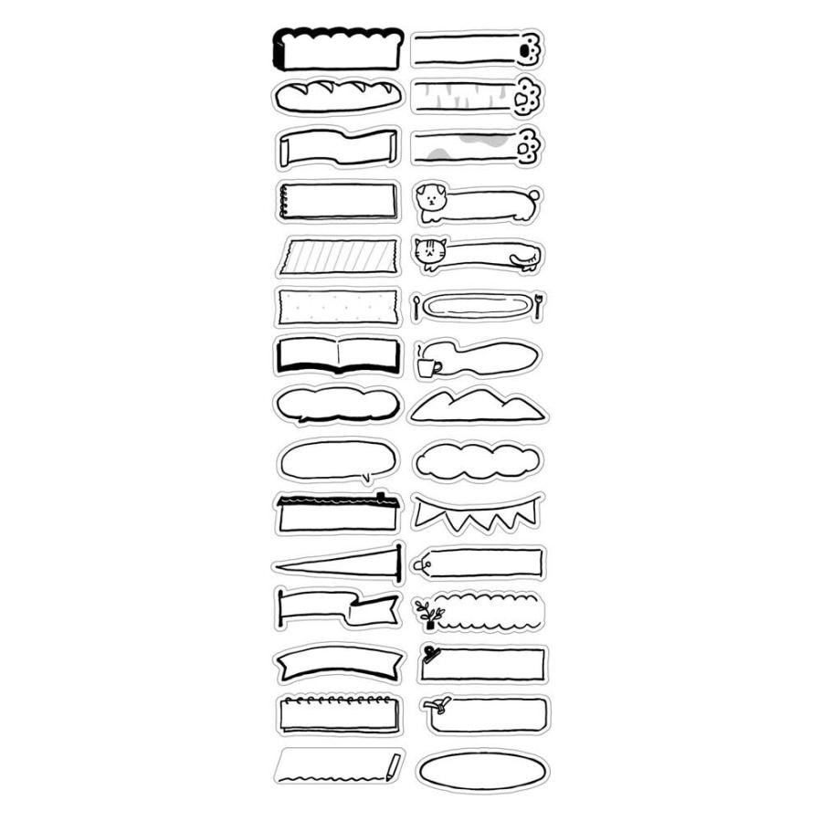 水性ペンで書けるマスキングテープ・フレークタイプ・タイトル用 マステ グラデ 枠 手書き タイトル 手帳デコ かわいい おしゃれ マークス |  | 06