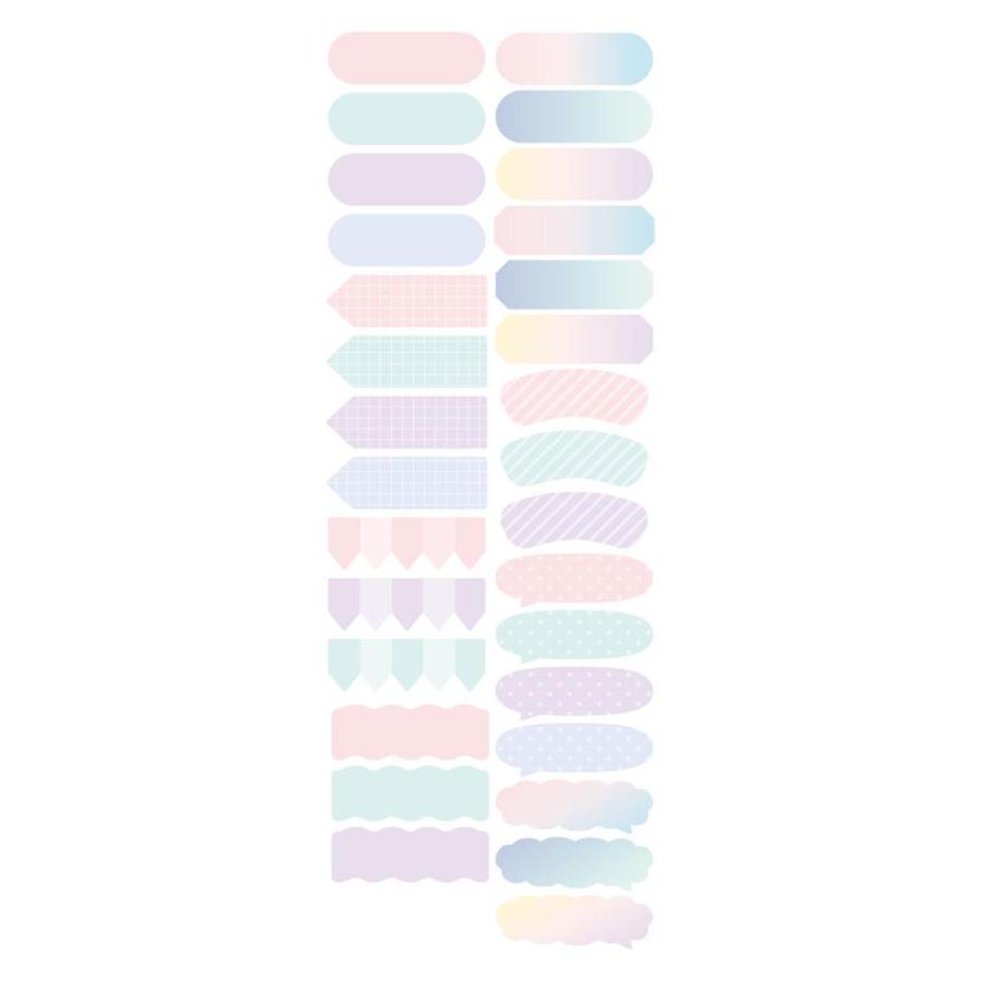 水性ペンで書けるマスキングテープ・フレークタイプ・タイトル用 マステ グラデ 枠 手書き タイトル 手帳デコ かわいい おしゃれ マークス |  | 07