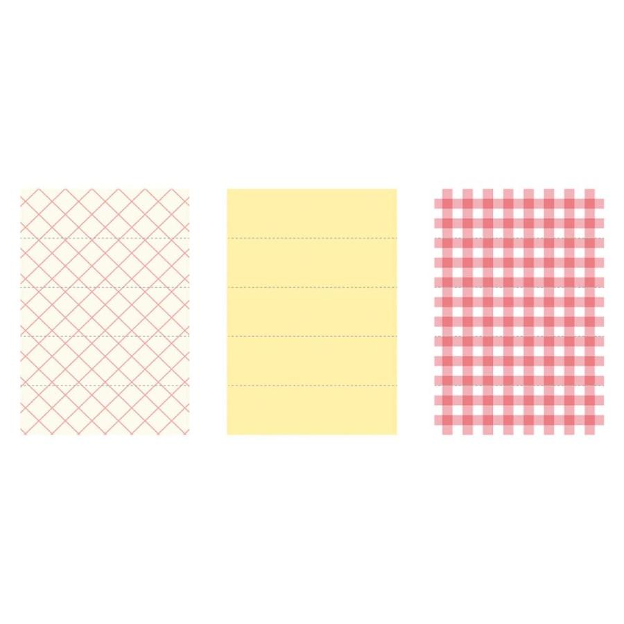 水性ペンで書けるマスキングテープ・ミシン目入り・シート「マステ」 ショートケーキ 手帳 デコ シール 付箋 メモ 3柄 セット かわいい おしゃれ マークス | MARK'S | 01