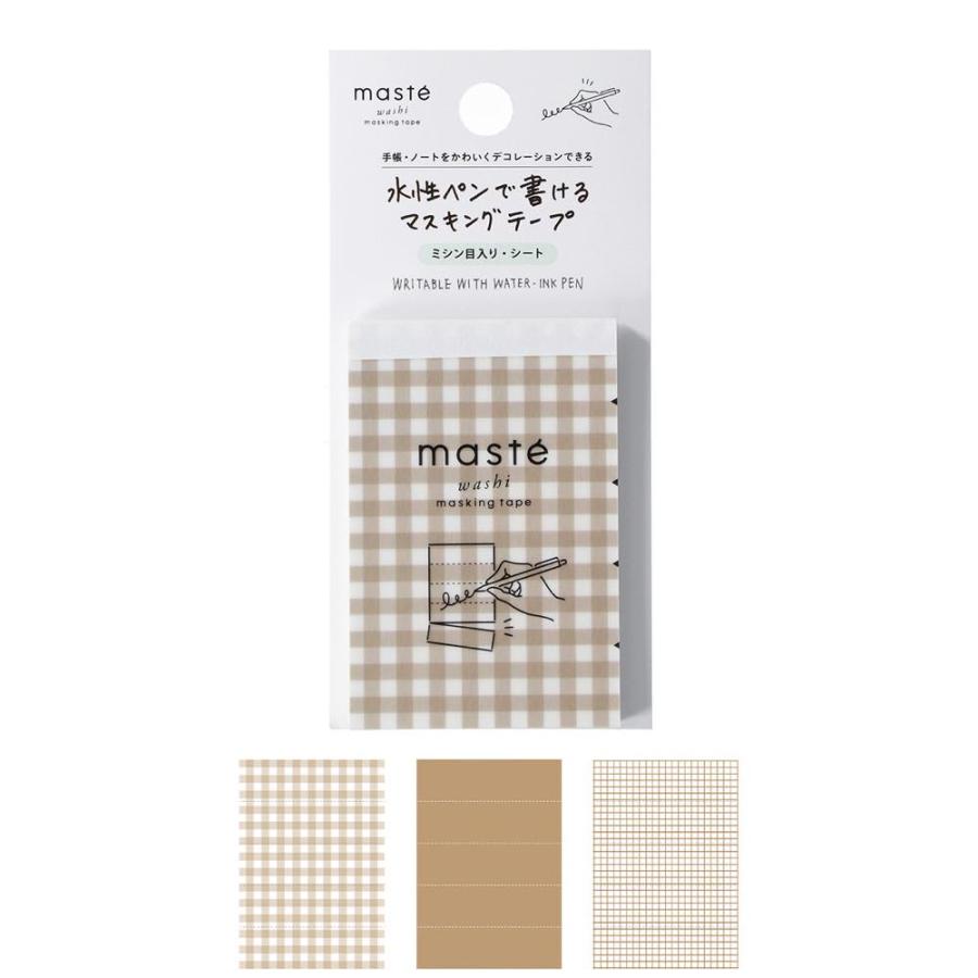 MARK'S 水性ペンで書けるマスキングテープ・ミシン目入り・シート