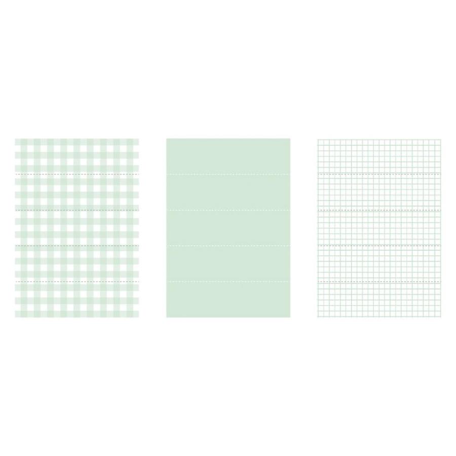 水性ペンで書けるマスキングテープ・ミシン目入り・シート「マステ」 ギンガムチェック・ミント 手帳 デコ シール 付箋 メモ マークス | MARK'S | 01