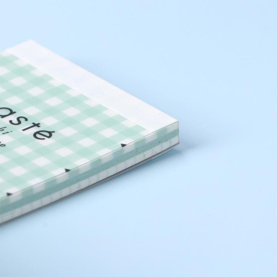 水性ペンで書けるマスキングテープ・ミシン目入り・シート「マステ」 ギンガムチェック・ミント 手帳 デコ シール 付箋 メモ マークス | MARK'S | 02
