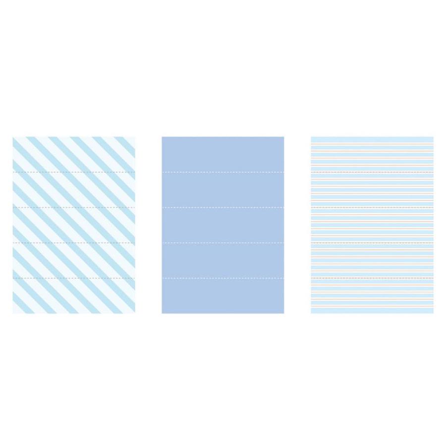 水性ペンで書けるマスキングテープ・ミシン目入り・シート「マステ」 ストライプ・ブルー 手帳 デコ シール 付箋 メモ マークス | MARK'S | 01