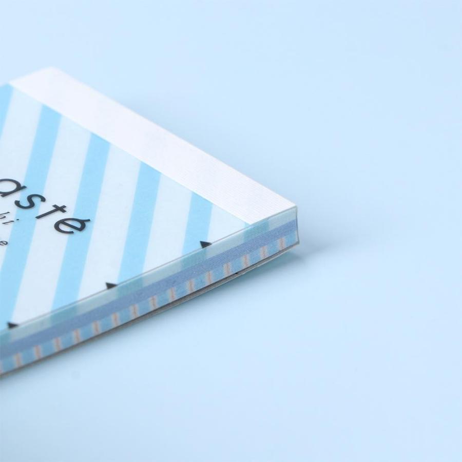 水性ペンで書けるマスキングテープ・ミシン目入り・シート「マステ」 ストライプ・ブルー 手帳 デコ シール 付箋 メモ マークス | MARK'S | 02