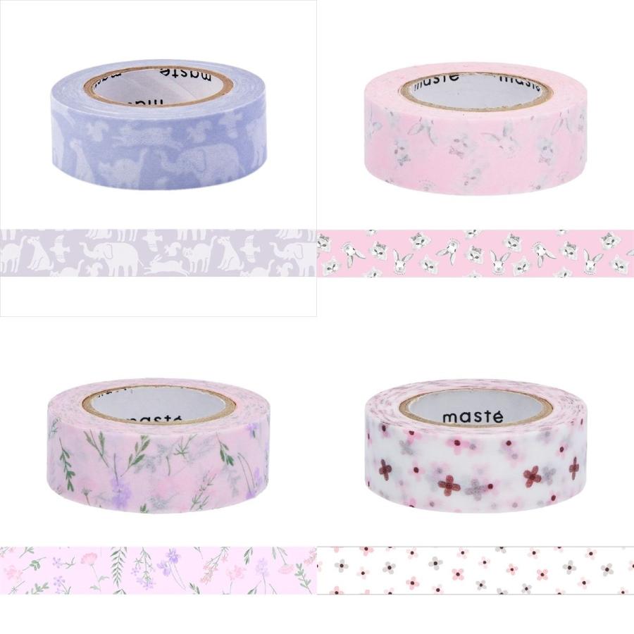 「マステ」 水性ペンで書けるマスキングテープ マークス セット ＜A＞10種セット かわいい おしゃれ 手帳デコ デコレーション 日本製 | MARK'S | 01