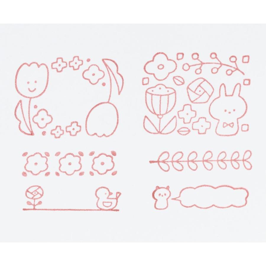 MARK'S 【30％OFF】木製スタンプセット フラワー 雑貨 文房具