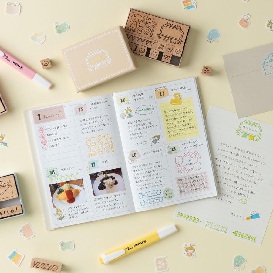 MARK'S（マークス） 木製スタンプセット レター 雑貨 文房具 デコ