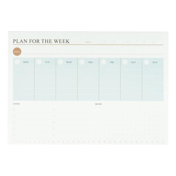 オフ クーポン配布中 プランニング用ノートパッド B6正寸 週間 ウィークリー かわいい おしゃれ マークス Pla Np02 Online Mark S 通販 Yahoo ショッピング