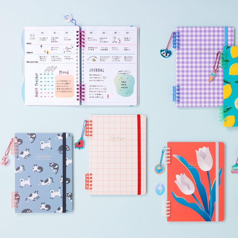 パピノット ゴム付きカバー・柄・A5 表紙 PapiKnot マークスシステム手帳 カスタムノート ノートカバー 手帳カバー 10穴 バインダー対応 おしゃれ マークス | MARK'S | 13