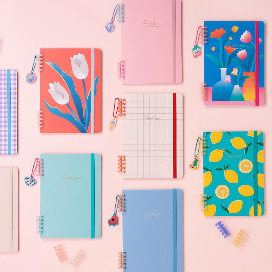 パピノット ゴム付きカバー・柄・A5 表紙 PapiKnot マークスシステム手帳 カスタムノート ノートカバー 手帳カバー 10穴 バインダー対応 おしゃれ マークス | MARK'S | 14