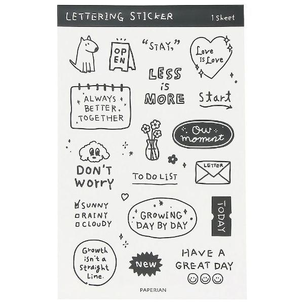 レタリング ステッカー シール ライフログ アルファベット シンプル フレーズ 韓国 文具 おしゃれ かわいい Paperian ぺーパーリアン Ppr St03 Online Mark S 通販 Yahoo ショッピング