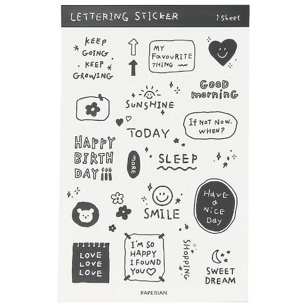 レタリング ステッカー シール ライフログ アルファベット シンプル フレーズ 韓国 文具 おしゃれ かわいい Paperian ぺーパーリアン Ppr St03 Online Mark S 通販 Yahoo ショッピング