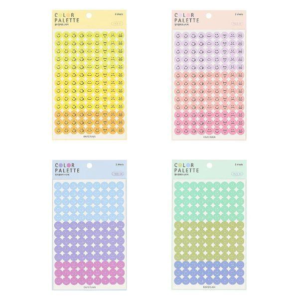 フェイス ステッカー シール 10 Off アイコン ライフログ カラフル デコレーション 韓国 文具 かわいい Paperian おしゃれ ぺーパーリアン