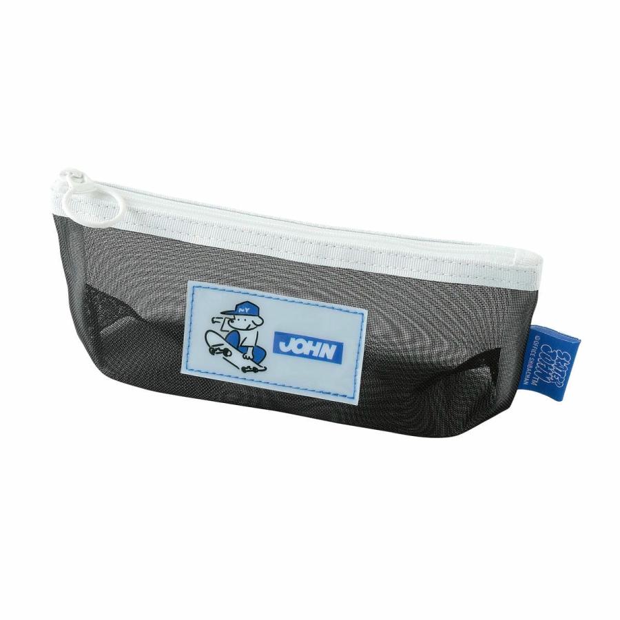 スケータージョン メッシュペンケース 犬 キャラクター 文具 雑貨 スケートボード PVCタグ 小物入れ ペン 文房具 軽量 マークス | MARK'S | 01