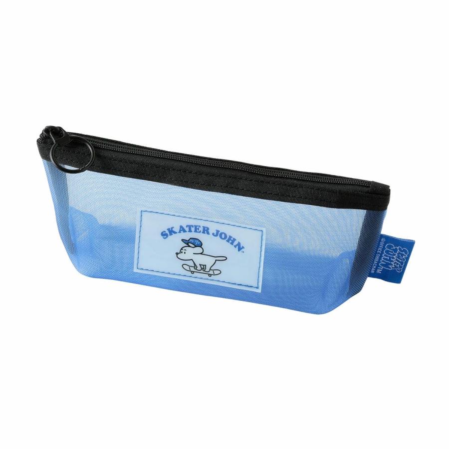 スケータージョン メッシュペンケース 犬 キャラクター 文具 雑貨 スケートボード PVCタグ 小物入れ ペン 文房具 軽量 マークス | MARK'S | 02