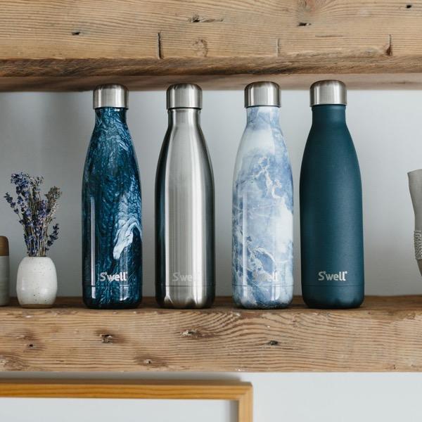 S'well　スウェル　ステンレスボトル　水筒　サントリーニ　ブルー S'well 水筒 スウェル ステンレスボトル・17oz・500ml 保冷保温