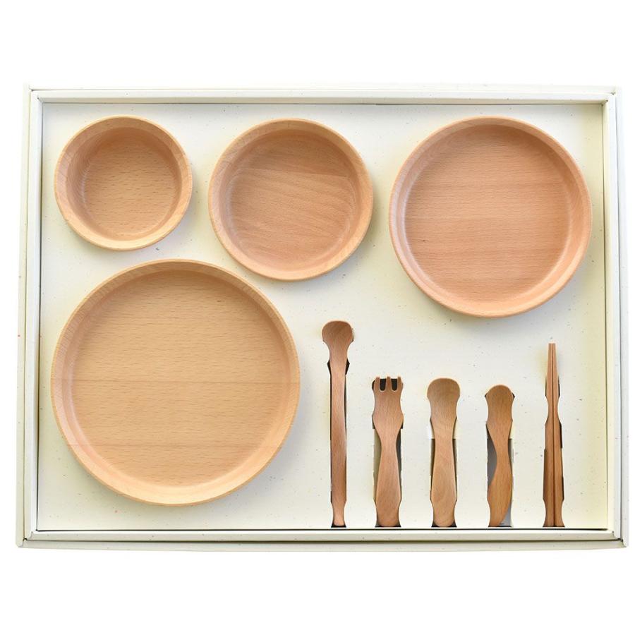 食器セット カトラリーセット ベビー 幼児用 プレート ボウル スプーン フォーク お箸 木製 GRANDek SUNSHINE TOUGEI | MARK'S | 01