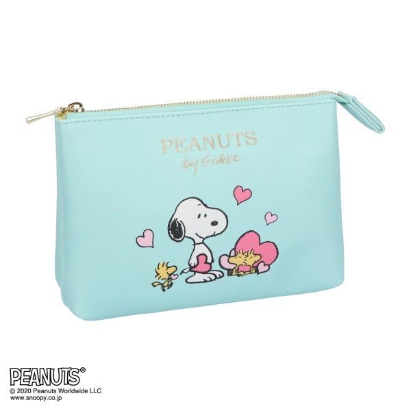 化粧ポーチ コスメポーチ 3ポケット ポーチ ミント スヌーピー Peanuts ピーナッツ マークス Zrshbi Po03 Mi Online Mark S 通販 Yahoo ショッピング
