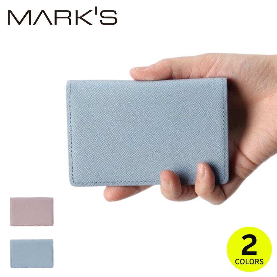 本革 革 ネームカードケース カードケース 名刺入れ 名刺ケース プリズム グレイッシュピンク ピンク PEDIR ペディール マークス | MARK'S